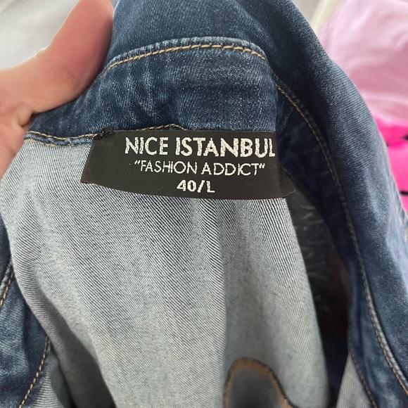 Fancy jeans dress with Swarovski stones , very comfortable material. - Picture 8 of 8